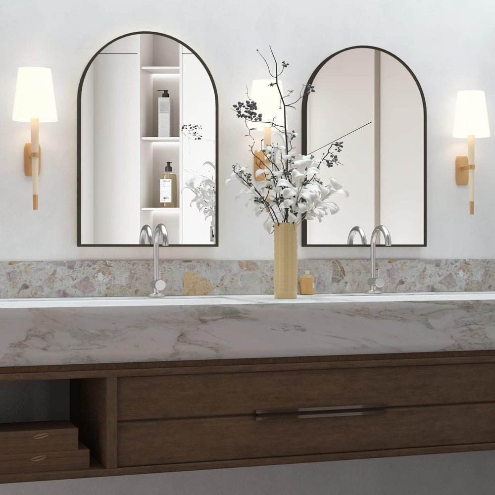 Wall Mounted Mirror, Arched Wall Mirror for Bathroom, 20"x30" Arch ...