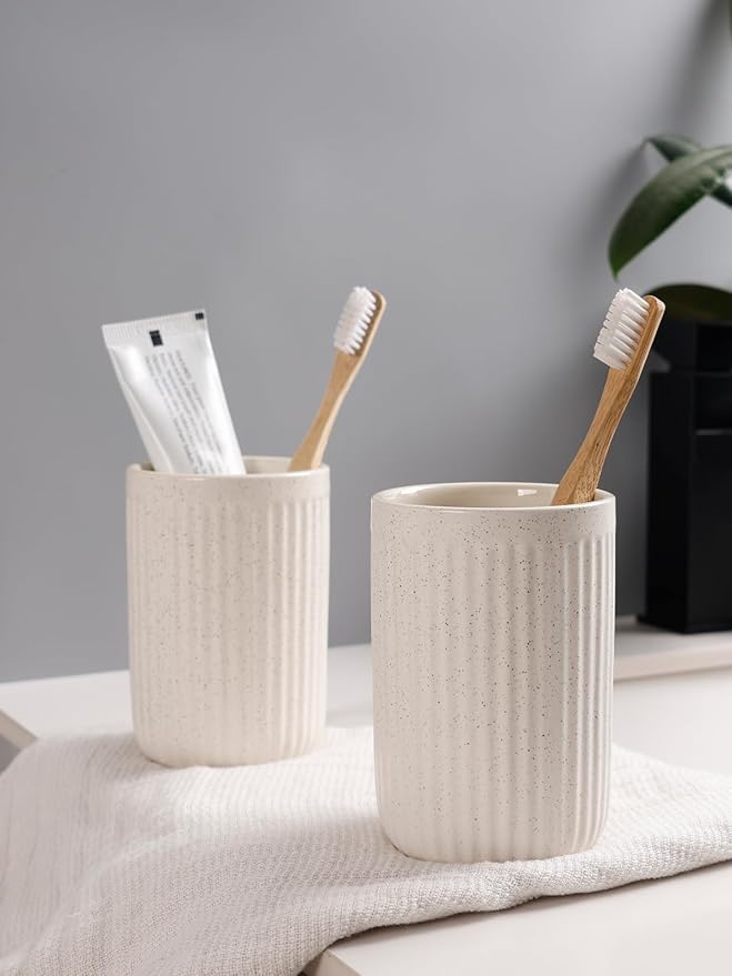 Bosilunlife Soap Dispenser and Toothbrush Holder Set - Image 7
