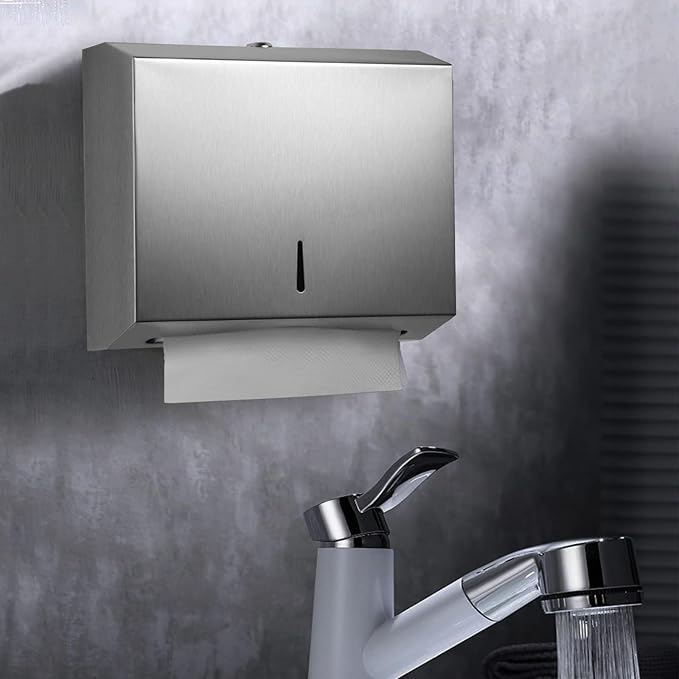 Comercial Paper Towel Dispenser Wall Mount, Stainless Steel Hand Towel Dispenser - Image 4