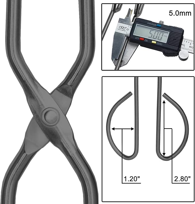 HINMAY 10" 13" Stainless Steel Kitchen Tongs, Heavy Duty Non-Slip Comfortable - Image 3