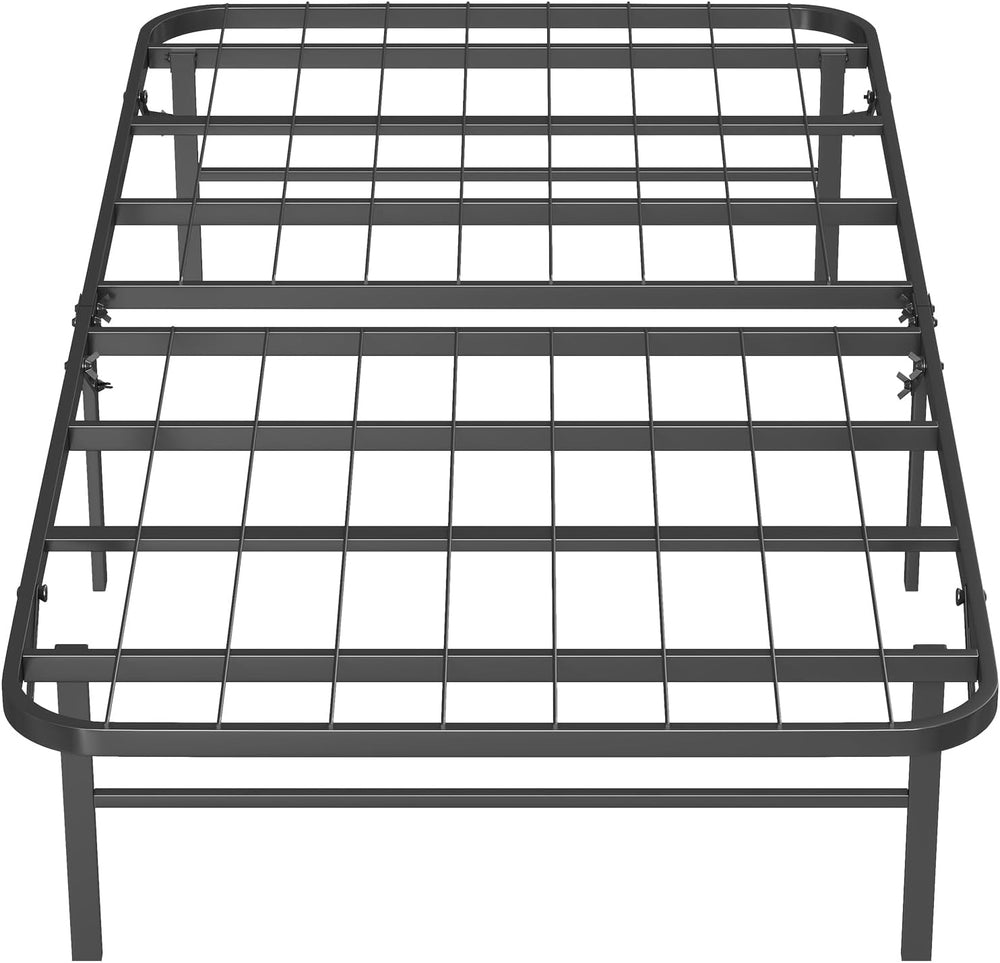 BestMassage | Twin Bed Frame | Metal | Heavy Duty Steel Slats with 6 Legs
