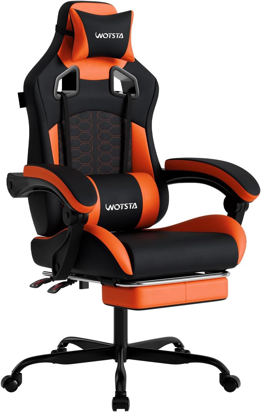Gaming Chair with Massage,Ergonomic PC Gaming Chair with Footrest Comfortable...