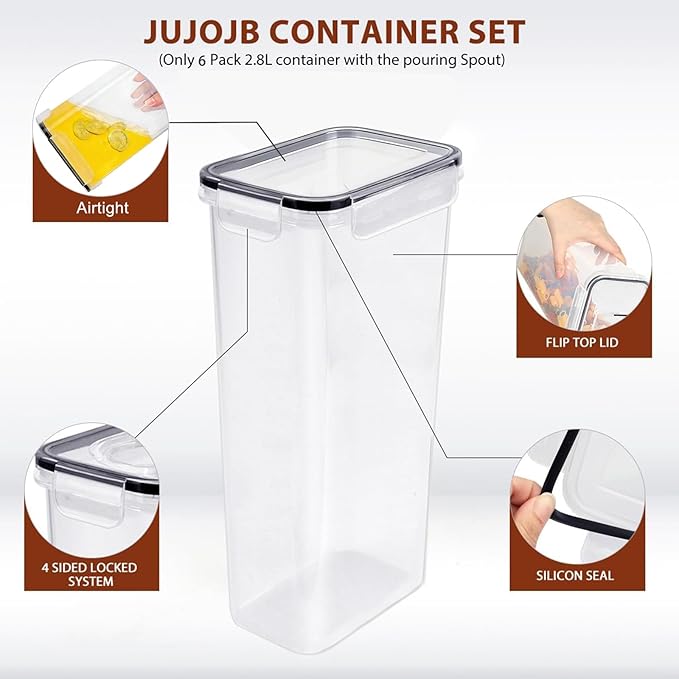 JUJOJB Airtight Food Storage Containers Set