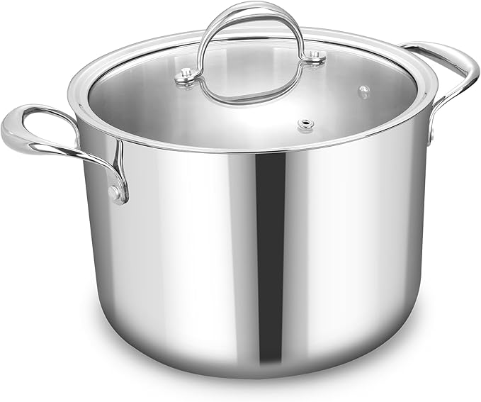 KEAWELL K3 Premium 8-Quart Tri-Ply Stainless Steel Stockpot by KEAWELL