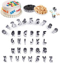 Mini Alphabet Number Cookie Cutters Sets of 37 Pieces Letter Mold Tools by SUNKOOL