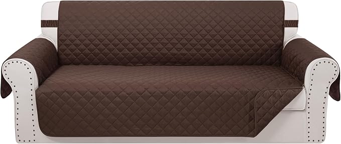 Reversible 4 Seater Sofa Cover 91 Inch Large Couch Cover Furniture Protector by LuxshareHome