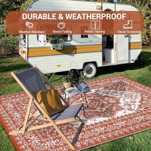 GarveeHome Outdoor Rugs 8x10 Waterproof Reversible Outdoor Plastic Straw Rug ...