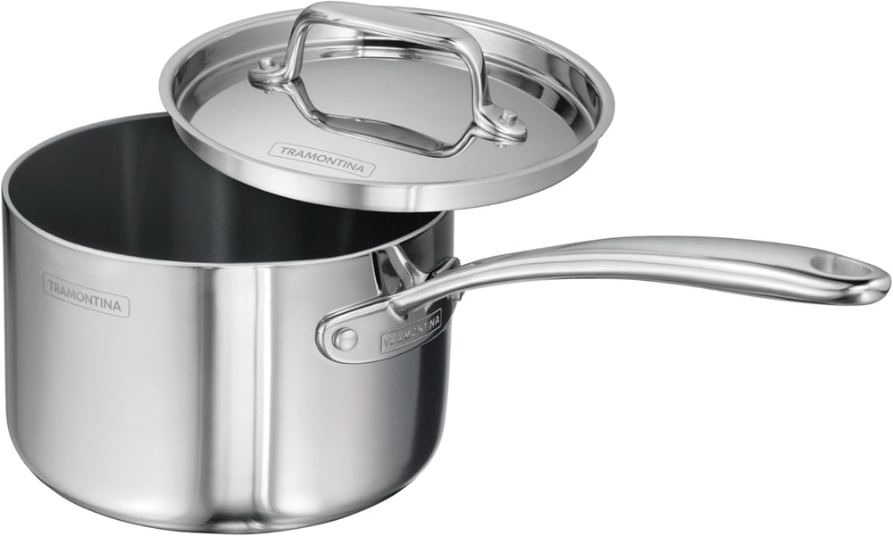 Tramontina Utsava Tri-Ply Clad Stainless Steel 2.2-Quart Sauce Pan
