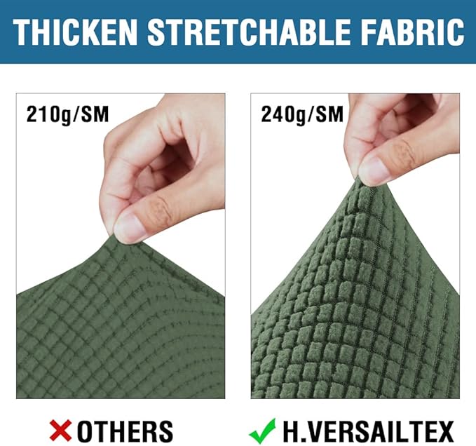 H.VERSAILTEX 4 Piece Stretch Sofa Covers - Image 3