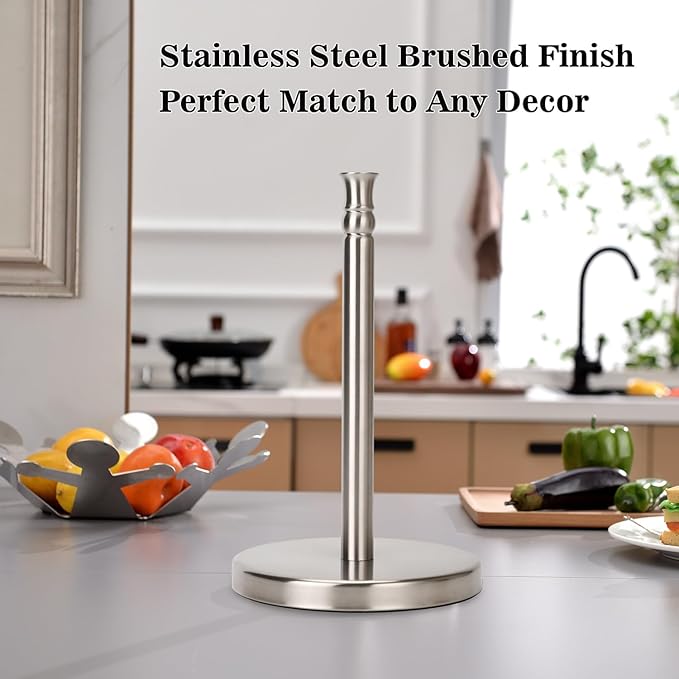 Paper Towel Holder Countertop, Standing Paper Towel Roll Holder - Image 2
