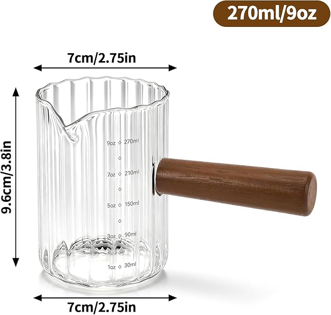 Espresso Measuring Cup 9 Oz, Espresso Glass Cups - Image 2