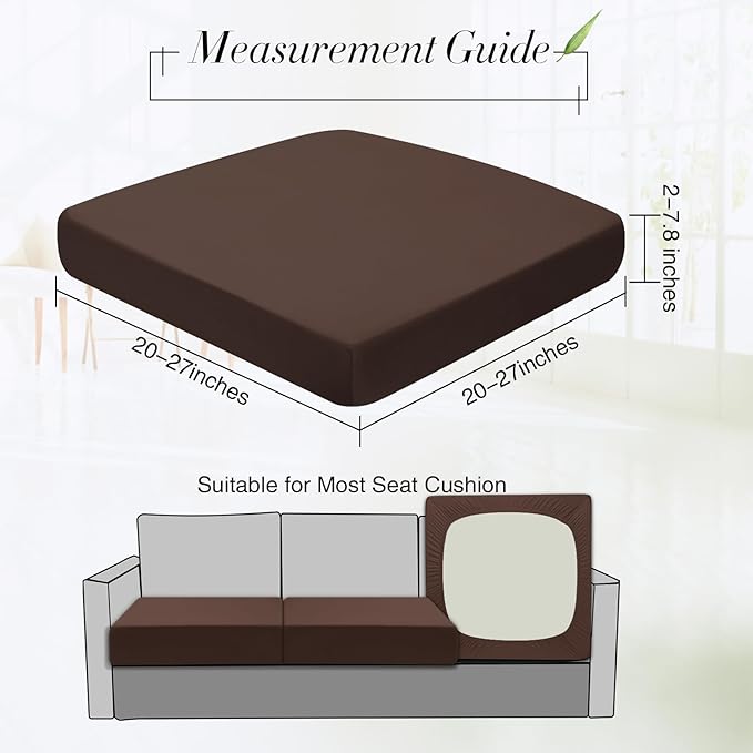 Newwiee Set of 4 Stretch Patio Cushion Covers Sofa Couch Seat Chair Slipcovers - Image 2