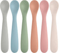 Eascrozn 6 Pack Silicone Baby Spoons, Baby Spoons Self Feeding 6 Months+ by Eascrozn