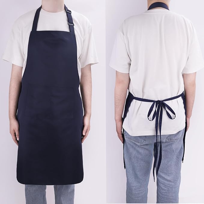 Large Chef Apron for Men and Women, Cooking Kitchen Aprons - Image 3
