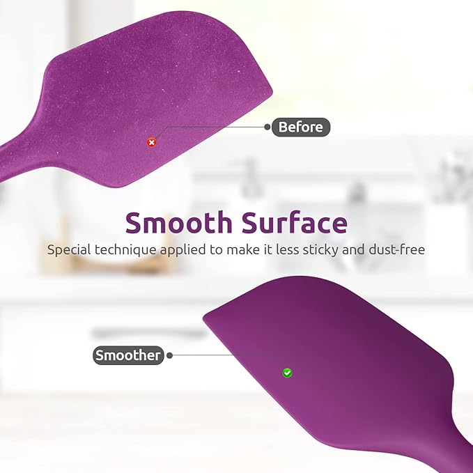 Heat Resistant Silicone Large Spatula: U-Taste 600ºF High Heat Flexible 11.38in - Image 7