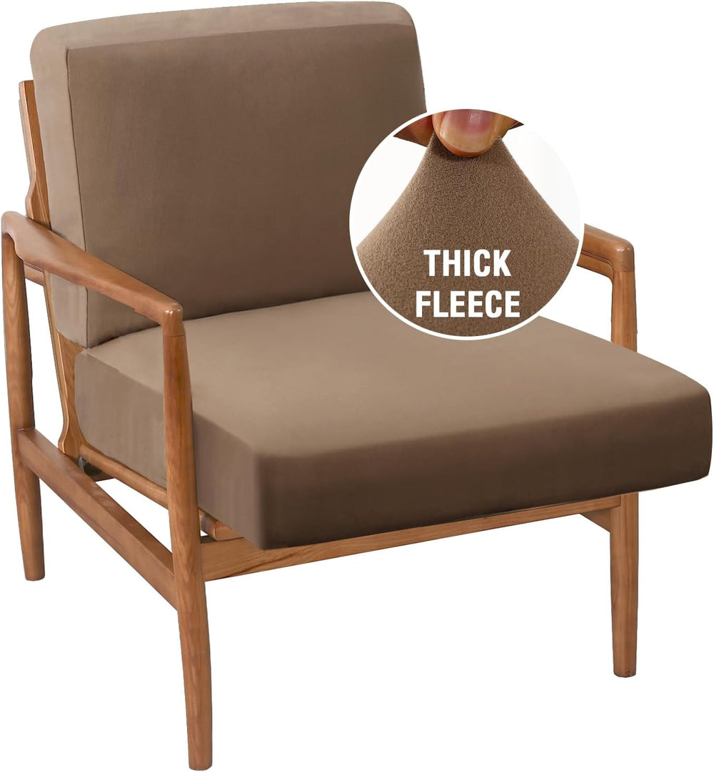 H.VERSAILTEX Fleece Chair Cover Stretch Cushion Covers for Couches and Sofas ...