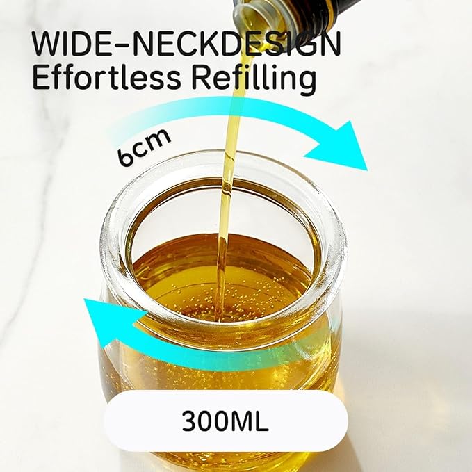 Retractable Oil Brush Dispenser, 2-in-1 Glass Olive Oil Bottle - Image 5