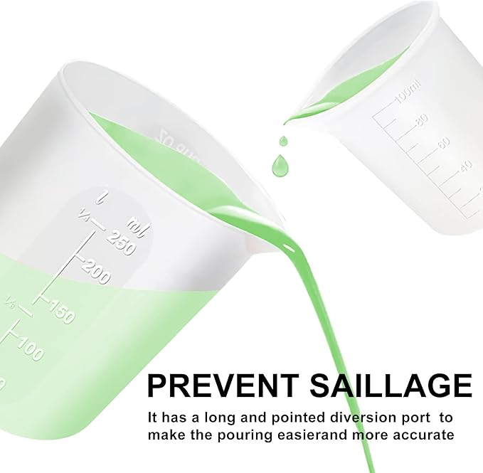 Silicone Measuring Cups for Resin Supplies, Resin Kit for 250ml &100ml - Image 5