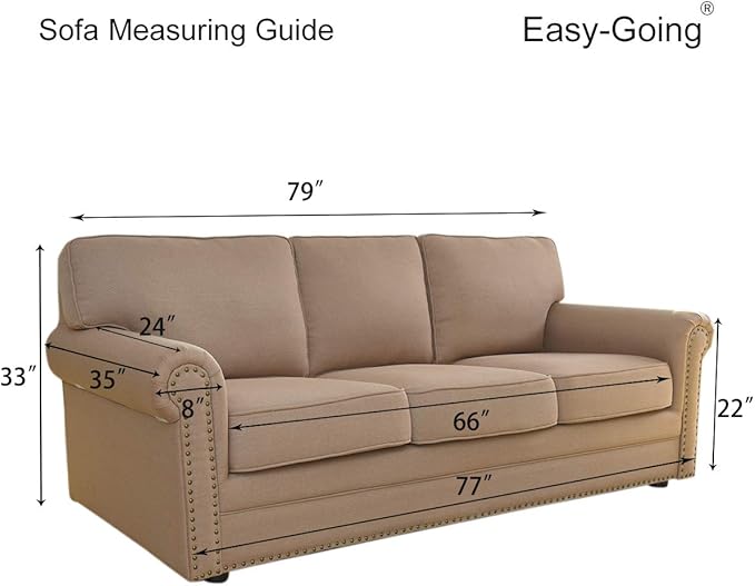 Easy-Going Stretch Sofa Slipcover 1-Piece Sofa Cover Furniture Protector Couch - Image 7