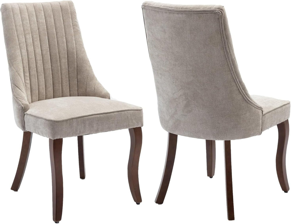 Dining Chairs Set of 2,Comfy Fabric Upholstered Accent Chairs for Kitchen Liv...