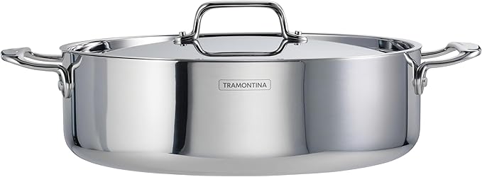 Tramontina Utsava Tri-Ply Clad Stainless Steel 6.5-Quart Casserole - Image 6