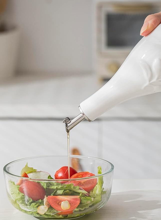 HOMBENE Porcelain Oil and Vinegar Dispenser, 16oz Oil Dispenser - Image 4