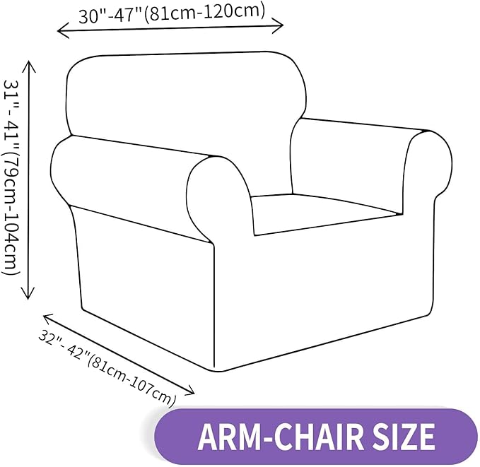 ZNSAYOTX Super Stretch Chair Slipcover, New Striped Sofa Chair Covers - Image 6