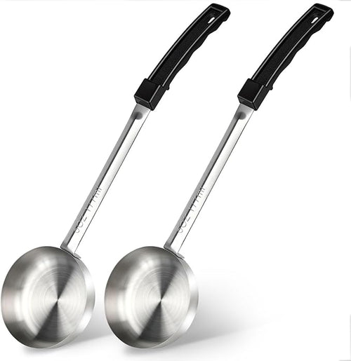 6 Ounce Solid Stainless Steel Portion Control Ladle Spoon -2Pcs Pizza Sauce by Unknown