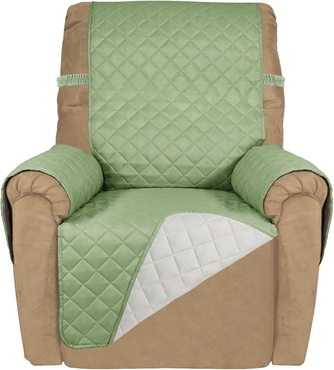 PureFit Reversible Quilted Sofa Cover, Water Resistant Slipcover Furniture by PureFit