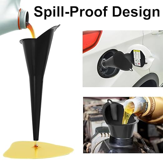 3-Pack Long-Neck Oil Funnels, Gas & Transmission Fluid - Image 4
