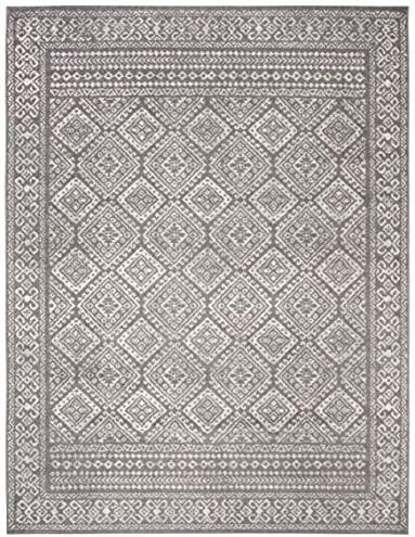 SAFAVIEH Tulum Area Rug 8x10, Textured Large Dark Grey & Ivory TUL264F