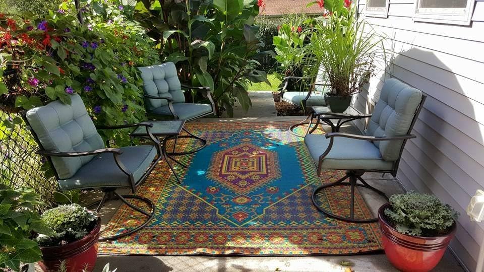 Mad Mats Outdoor Rug, Reversible Plastic Mat for Patio, Porch, Deck, Kitchen ...