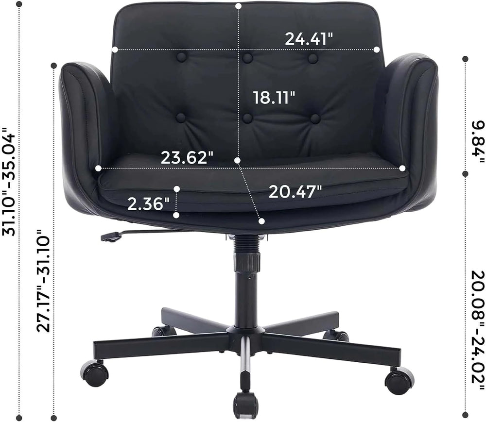 Criss Cross Chair with Lumbar Airbag & Folding Arms Relieve Back Pain, Wi...