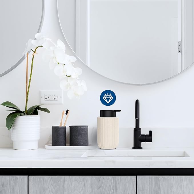 Ceramic Foaming Soap Dispenser, 12 oz Bathroom Foam Hand Soap Dispenser - Image 5