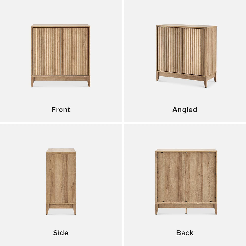 mopio Brooklyn Storage Cabinet, Sideboard, Credenza (Oak, Set of 2)