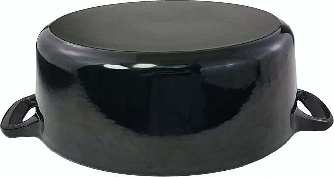 La Cuisine Enameled Cast Iron Oval Dutch Oven Casserole 6.75 QT 33x25x16cm Matt - Image 7