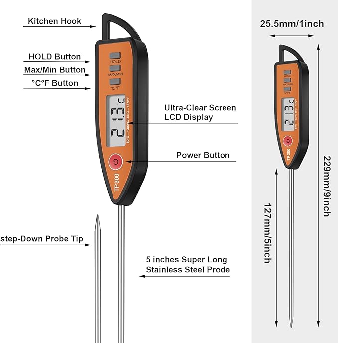Digital Thermometer Food Meat Candy Water Immediate Read Thermometer - Image 7