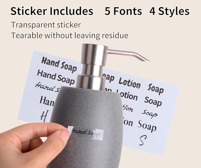 Clasin Home Sandstone Textured Resin Soap Dispenser - Image 6