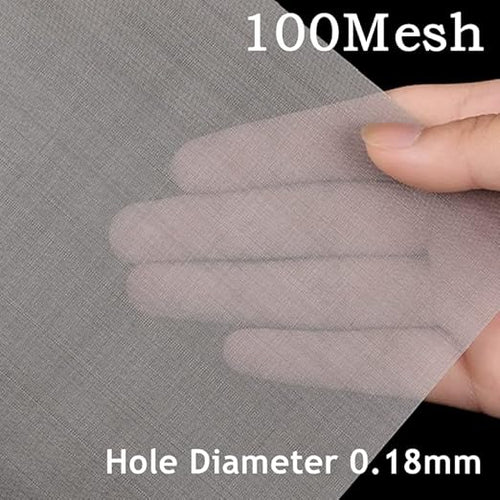 1Pack 100 Mesh 304 Stainless Steel Woven Wire Mesh, Never Rust, Hard and Heat - Image 2