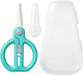 Baby Food Scissors with Travel Case, Ceramic Food Scissors Kids, Toddler by Artenny