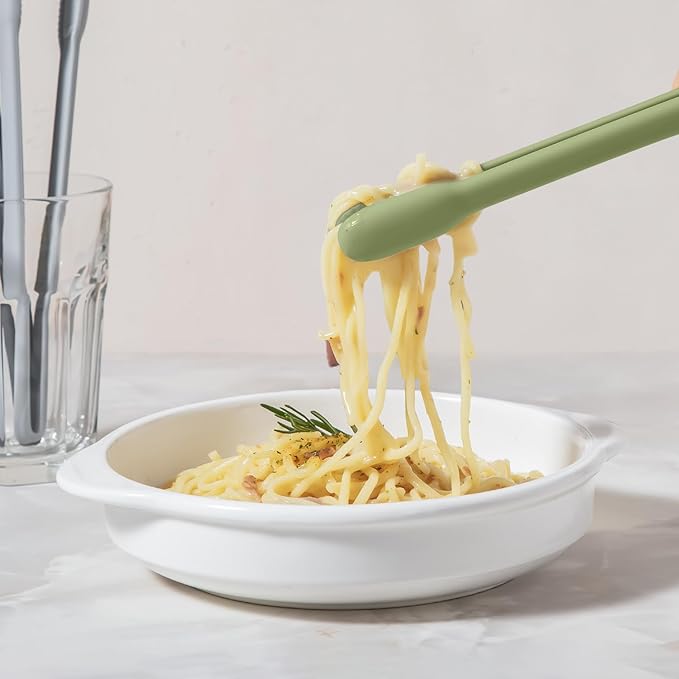carrotez Silicone Cooking Kitchen Tongs, Non-Scratch Serving Tongs 9.25 Inches - Image 3