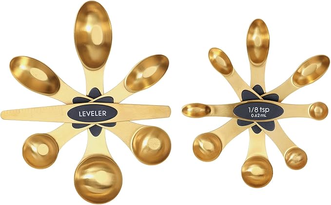 Magnetic Measuring Spoons Set, Stainless Steel, Dual Sided, Dual Sided - Image 2