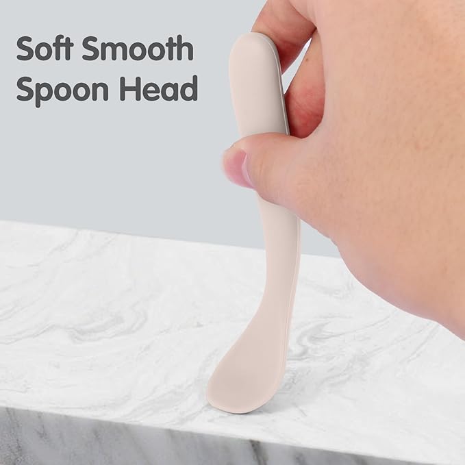 Eascrozn 6 Pack Silicone Baby Spoons, Baby Spoons Self Feeding 6 Months+ - Image 4