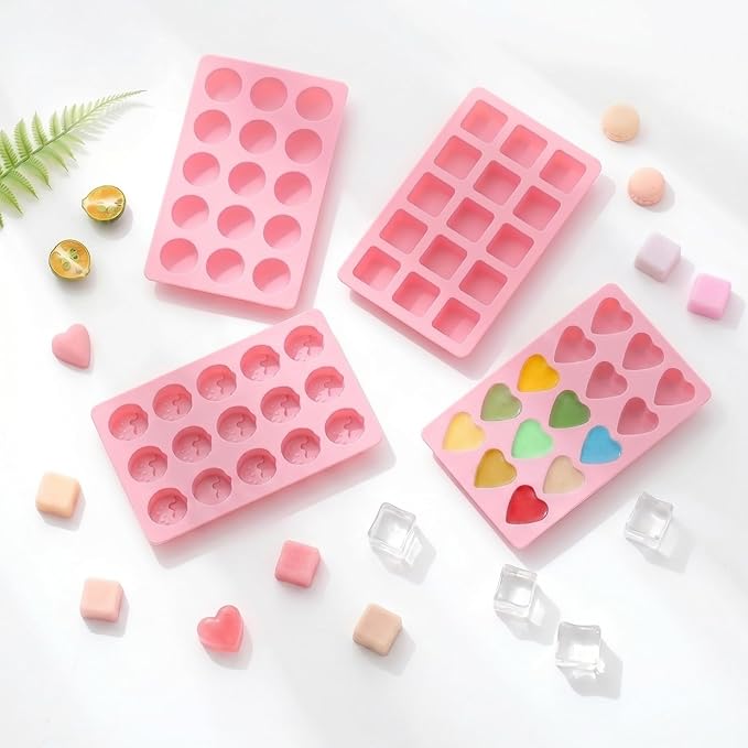 Cute Ice Cube Trays Silicone Chocolate Mold Wax Melt Molds Easy Release Ice - Image 6