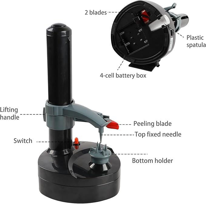 Electric Potato Peeler with 23 Replacement Blades Rotato Express Stainless - Image 3