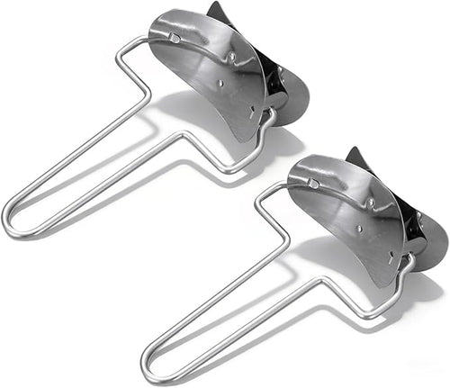 2 Pieces Stainless Steel Pastry Rolling Cutter Circle Dough Blade Roller by Drincarier