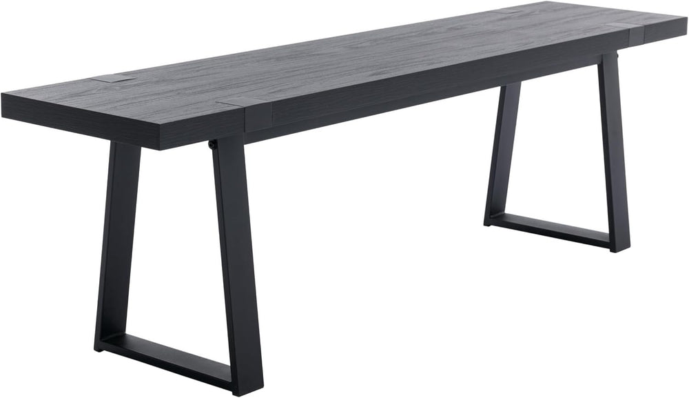 Wooden Dining Bench 60” Industrial Table Benches, Seating Chair Rustic Indoor...