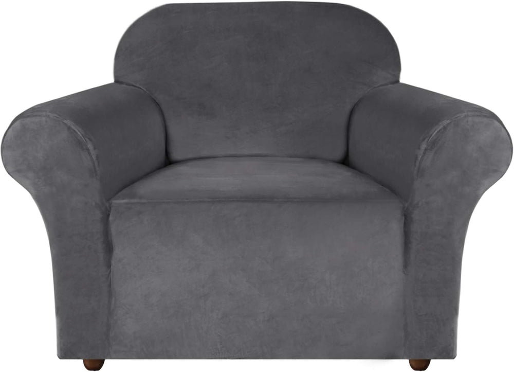 Turquoize Stretch Velvet Chair Cover Sofa Chair Covers for Living Room Armcha...