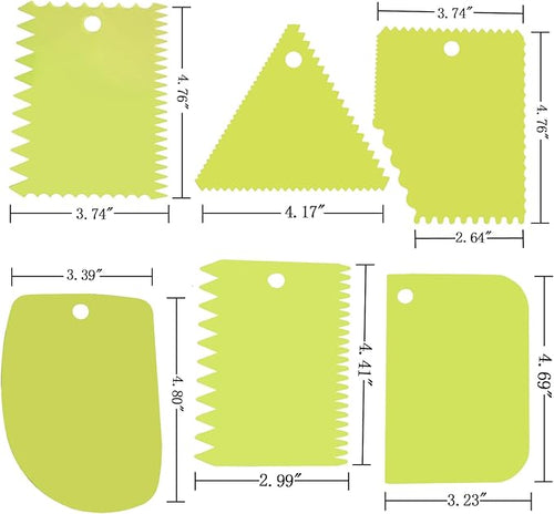 6pcs Cake Scraper Decorating Comb and Icing Smoother Reusable Bread Cream Pizza - Image 2