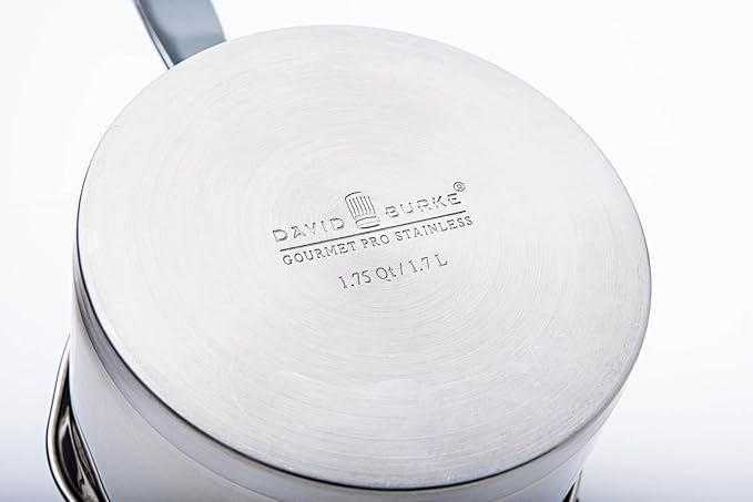 David Burke Stature Stainless Steel 1.75-Quart Sauce Pan - Image 3